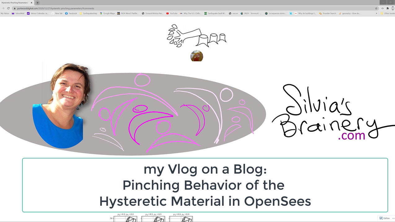 My Vlog on a Blog: Pinching Parameters in the Hysteretic Material in OpenSees